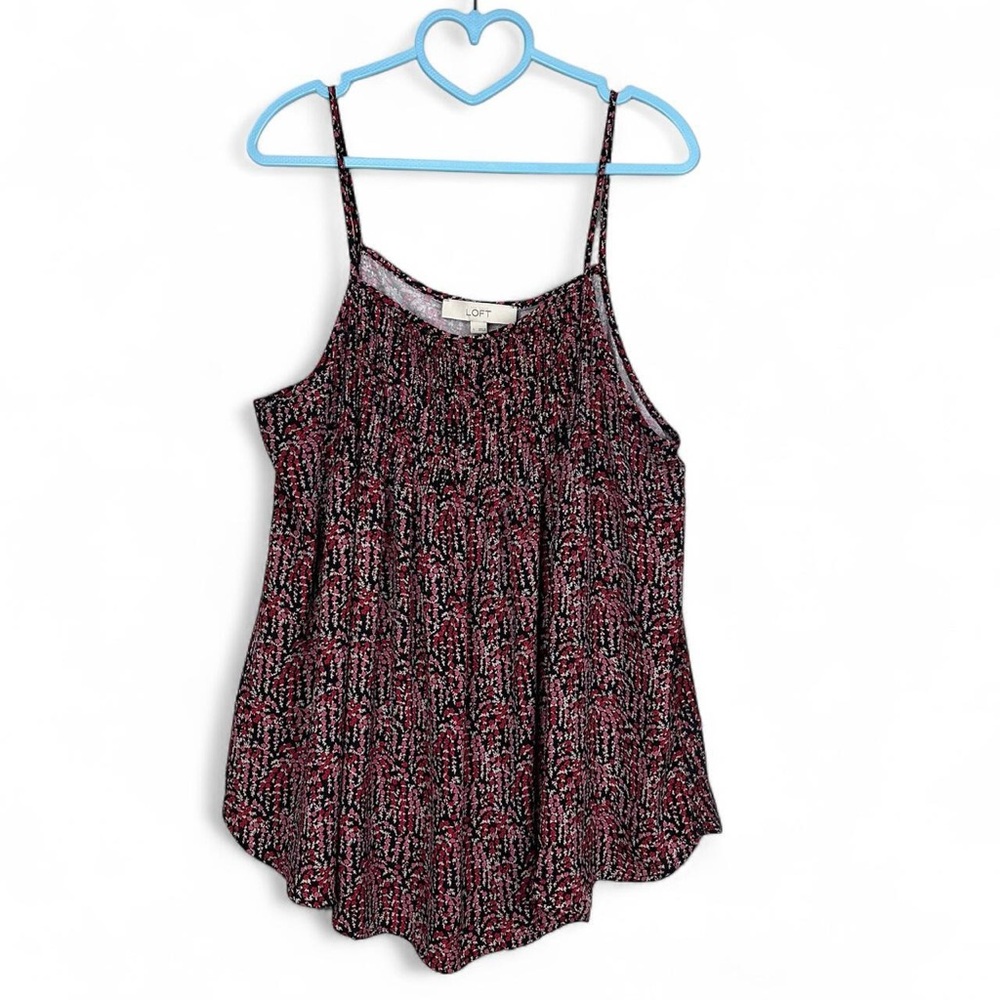 LOFT Black and Pink Camisole Top